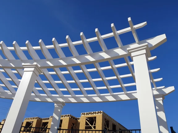 curved pergola.